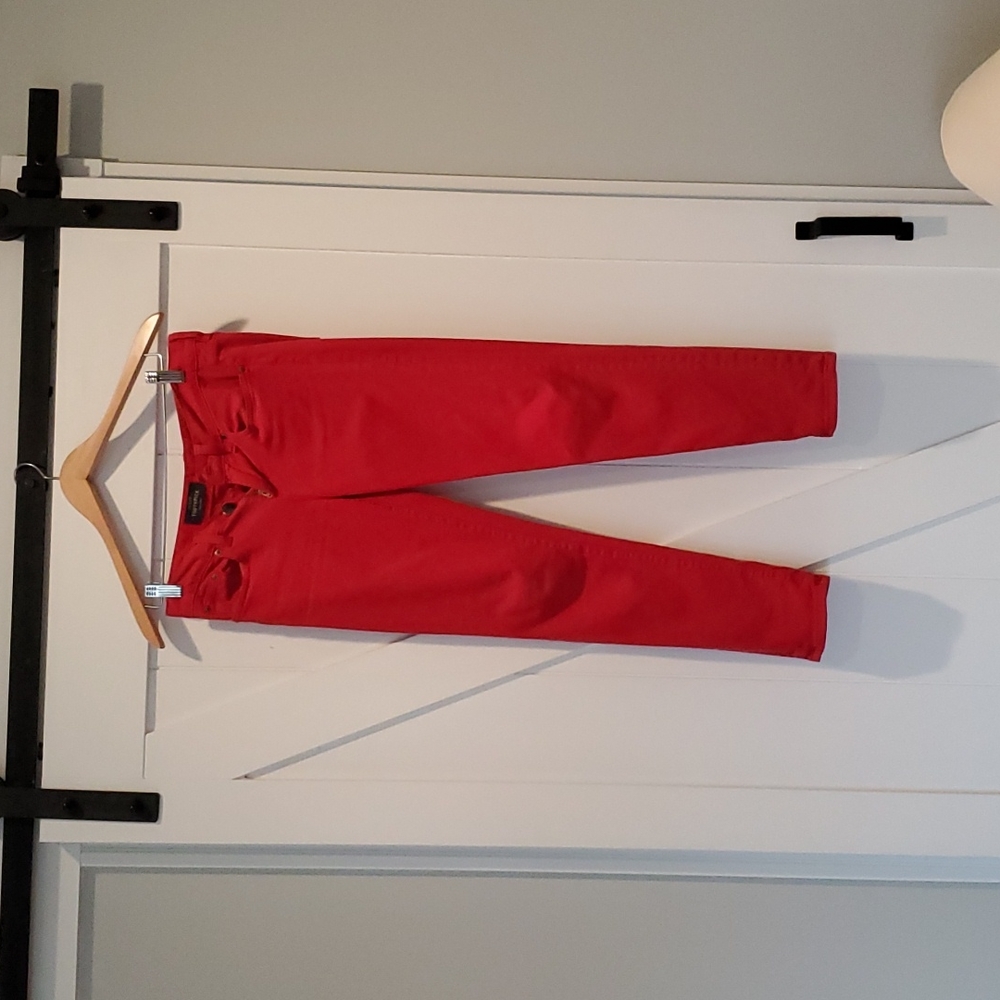 J. CREW Red Toothpick jeans size 26